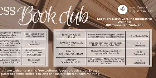 NCIW Book Club- Why We Sleep: Unlocking the Power of Sleep and Dreams