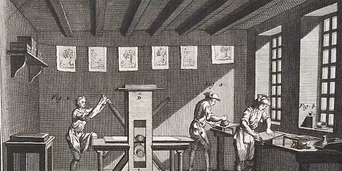 Printing [as] Paul Revere at Dorothy Quincy Homestead