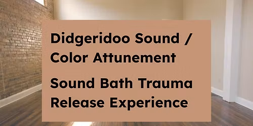 Didgeridoo Sound \/ Color Attunement  Sound Bath Trauma Release Experience