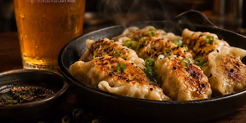 Asian Dumplings & Dipping Sauces at Mystique Barrel Brewing