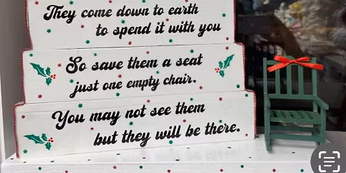 Wood Christmas Chair Blocks  6p  $25