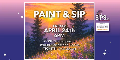 Golden Hour Wildflower Meadow Paint & Sip - Mindscape (Rocklin)