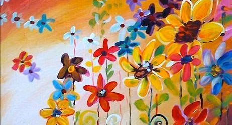 Autumn Bouquet Paint Party + DIY Candle for ONLY $15!