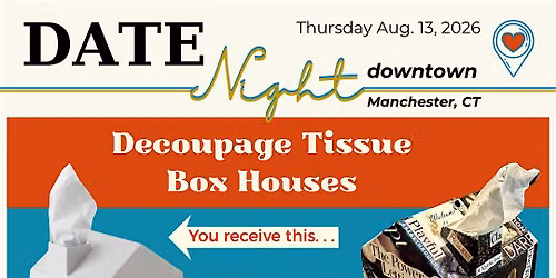 DateNight Downtown: Decoupage Tissue Box Houses