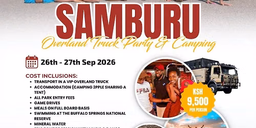 SAMBURU OVERLAND SAFARI 9,500\/-