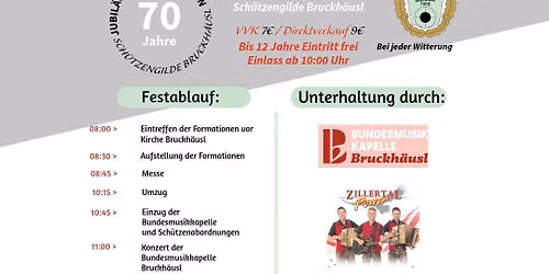 70 Jahre Jubil\u00e4um Sch\u00fctzengilde Bruckh\u00e4usl