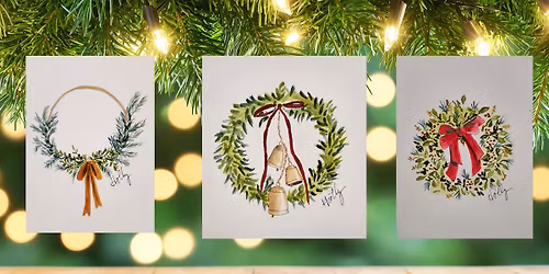 Watercolor and Wine: Holiday Cards