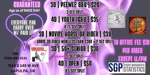 APRIL $500 Added Barrel Race @ Cutter\u2019s