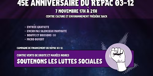 45e anniversaire du R\u00c9PAC