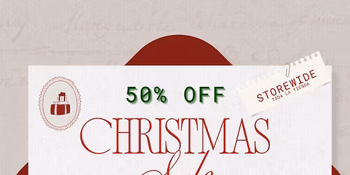 50% OFF STOREWIDE Christmas Sale