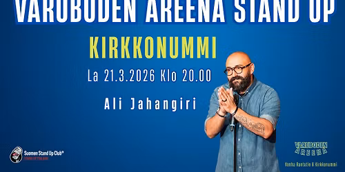 Varuboden Areena Stand Up Club: 21.3.26 Ali Jahangiri