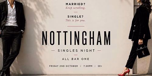 MeetIRL Nottingham Singles Social Mixer | Ages over 30+ | All Bar One