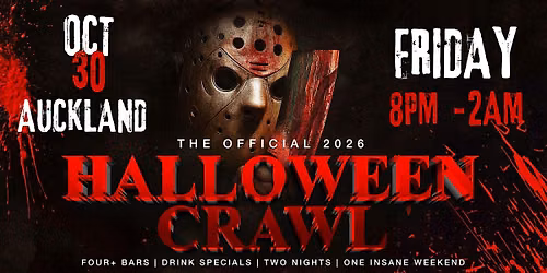 Auckland Halloween Bar Crawl \u2014 Halloween Friday, Fri, Oct 30