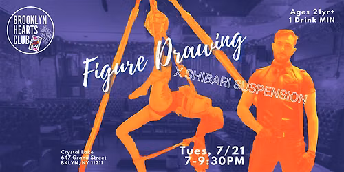 Tues, 7\/21 Shibari Suspension x Figure Drawing at Crystal Lake