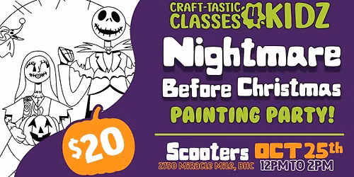 \ud83c\udf83\ud83e\udedfNIGHTMARE BEFORE CHRISTMAS - Paint Party!