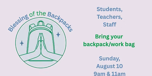 Blessing of the Backpacks