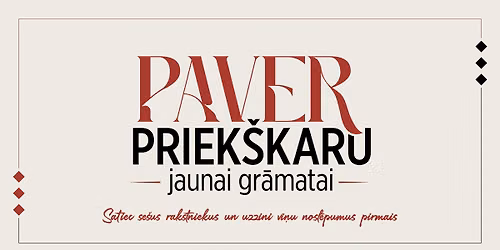 Paver priek\u0161karu jaunai gr\u0101matai!