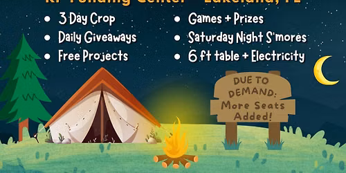 Glamping Stamp, Crop & Shop 3 Day Weekend