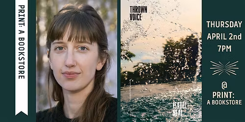 Isabel Neal launches her poetry collection, THROWN VOICE
