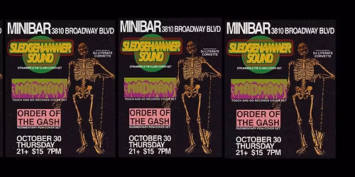 Halloween Tribute Night : Clash, Touch & Go Records, Rudimentary Peni, DJ Illiterate Corvette