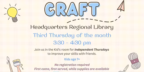 Crafts for Kids at Headquarters Regional Library