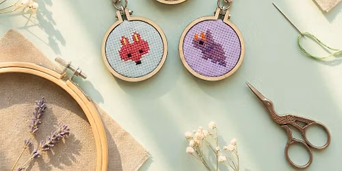 Cross stitch key ring Workshop