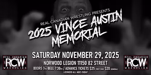 RCW Presents Vince Austin Memorial show 
