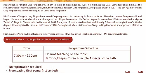 H.E Yongzin Ling Rinpoche\u2019s Teaching at LDC