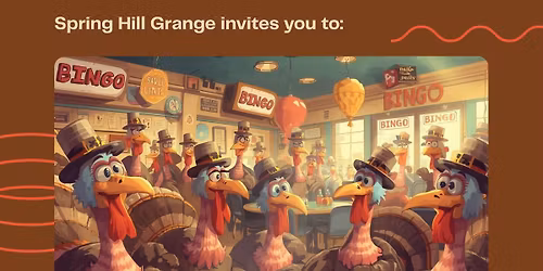 Turkey Bingo at Spring Hill Grange