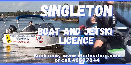 SINGLETON Boat and Jet Ski Licence Course from just $295
