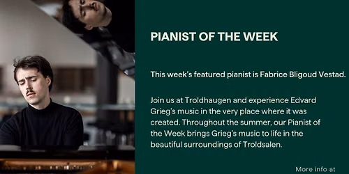 This Week's Pianist: Fabrice Bligoud Vestad 