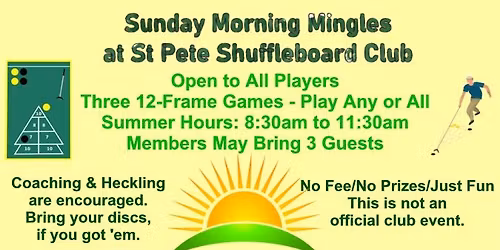 Sunday Morning Mingles at St Pete Shuffleboard Club