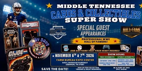 Middle TN Cards & Collectibles Super Show