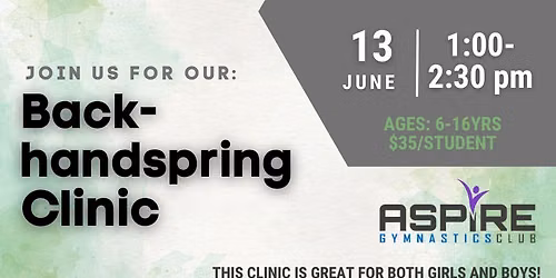 Back Handspring Clinic