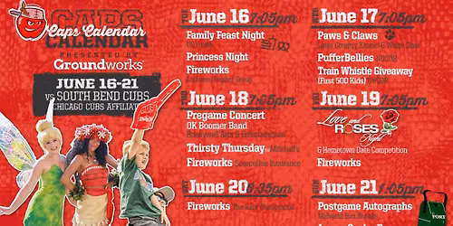 South Bend Cubs at Fort Wayne TinCaps at Parkview Field
