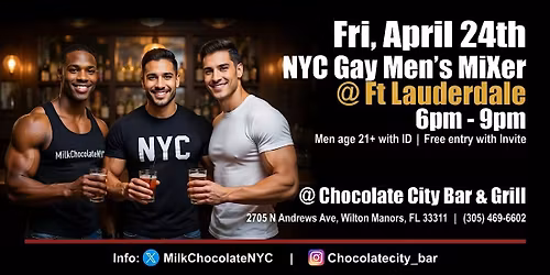 NYC Men's Mixer @ Chocolate City Bar & Grill, Ft Lauderdale, FL