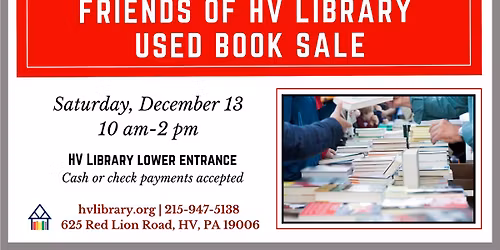 Friends of Huntingdon Valley Library Used Book Sale