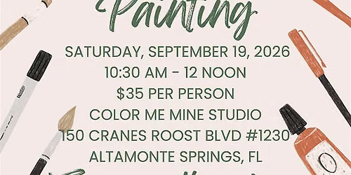 Color Me Mine Pottery Painting FUNdraiser