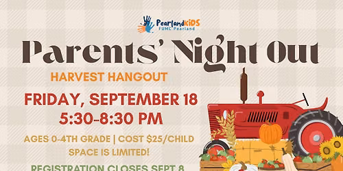 Parent's Night Out: Harvest Hangout