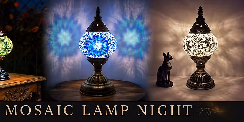 Bushel and Peck Mosaic Tile Lamp Night at Golf Pub Social