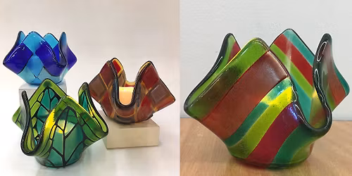 Fused Glass \u2013 Holiday Votive Holder