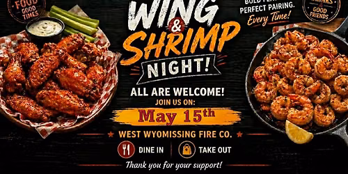 Wing & Shrimp Night - All are Welcome!