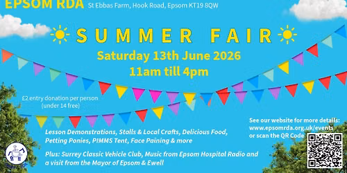 Epsom RDA SUMMER FAIR on Saturday 13th June 2026