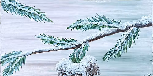 Toledo Paint and Sip Party - Frosty Pine Cones