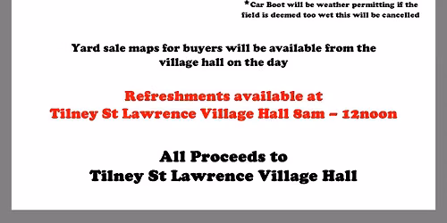 Tilney St Lawrence Yard Sale & Car Boot 2026
