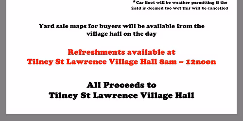 Tilney St Lawrence Yard Sale & Car Boot 2026