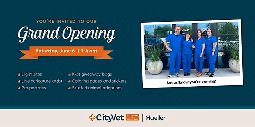 CityVet Mueller Grand Opening - Paws, Portraits and Party!