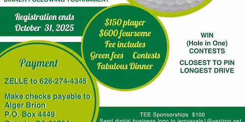 2nd Annual Golf Tournament & Fellowship