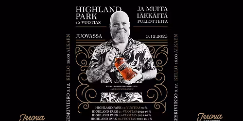 40-vuotias Highland Park ja muita i\u00e4kk\u00e4it\u00e4 pullotteita