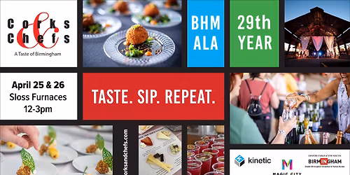 29th Corks & Chefs: A Taste of Birmingham @ Magic City Art Connection
